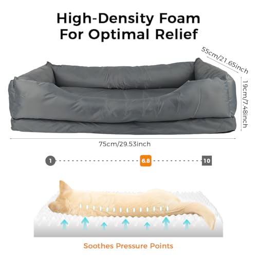 Qpets® Dog Couch, Soft Couch-Style Pet Bed Resting Sleeping Sofa, 210 Oxford Cloth Waterproof, Anti-Slip Anti-Scratch Washable Dog Bed for Small Medium Pets Indoor Outdoor Use (75x55x19cm) Qpets® Dog Couch, Soft Couch-Style Pet Bed Resting Sleeping Sofa, 210 Oxford Cloth Waterproof, Anti-Slip Anti-Scratch Washable Dog Bed for Small Medium Pets Indoor Outdoor Use (75x55x19cm)